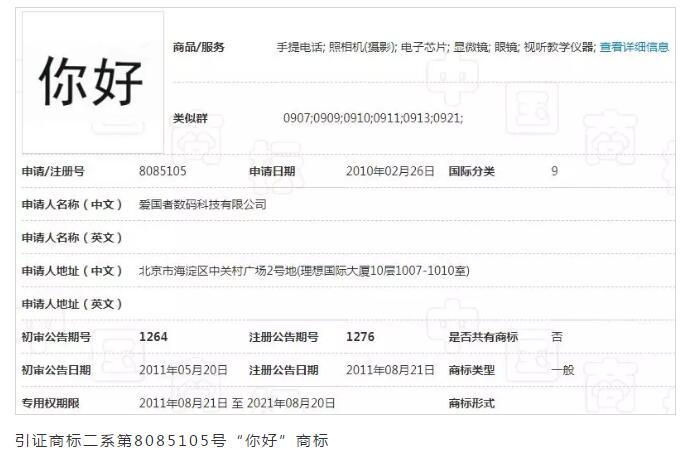 Hello=你好？ 近似不近似，看法院說(shuō)法！