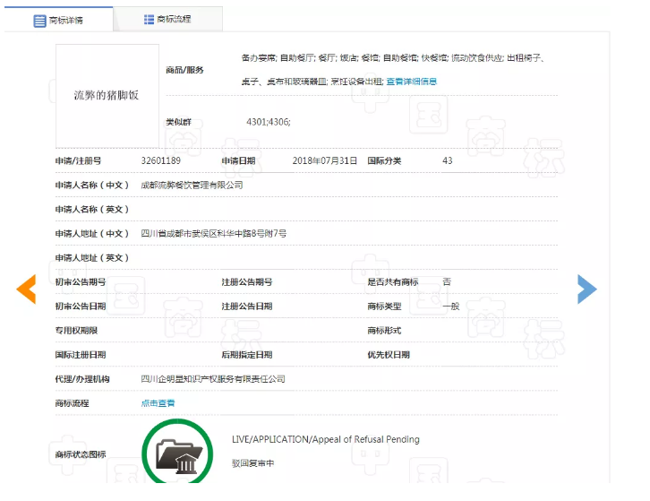 想注冊“流弊的豬腳飯”商標？對不起，被駁回！