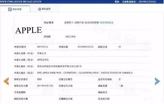 美國蘋果輸給中國蘋果，兩件商標不予注冊！