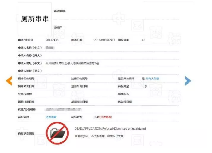 “廁所串串”商標(biāo)被駁回？意料之中！