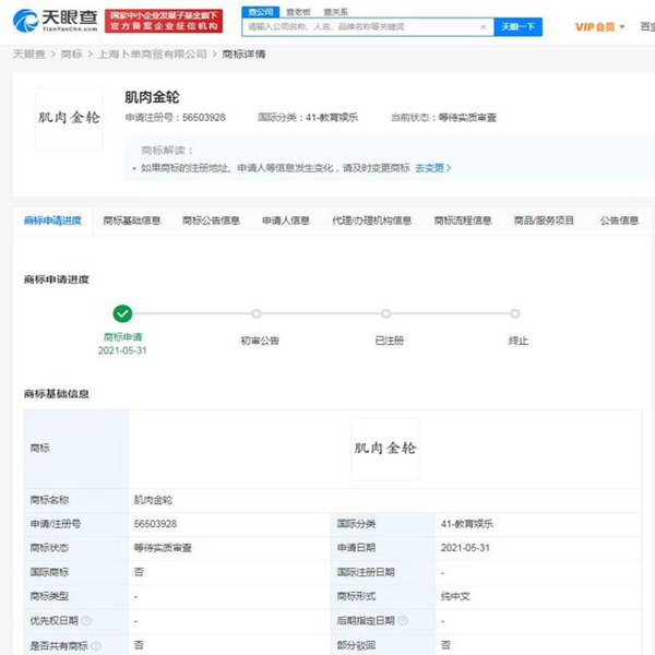 大司馬“肌肉金輪”梗爆火！商標(biāo)卻是被搶注了！