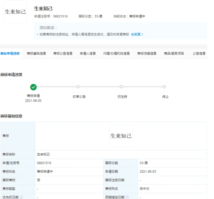 《山河令》主題演唱會(huì)名稱(chēng)“生來(lái)知己”已被申請(qǐng)注冊(cè)為商標(biāo)