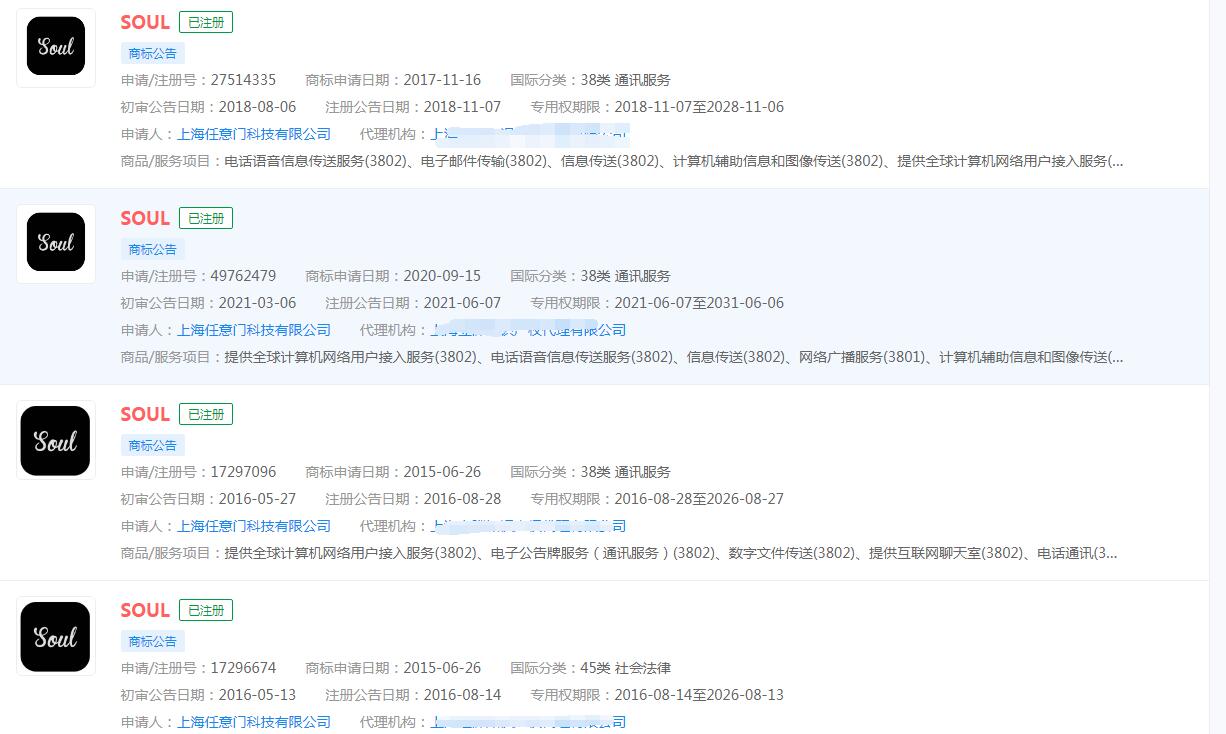 興趣社交Soul邁出港股上市第一步？我們來(lái)看看Soul的商標(biāo)布局