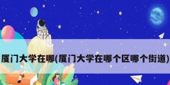 廈門大學(xué)在哪(廈門大學(xué)在哪個(gè)區(qū)哪個(gè)街道)